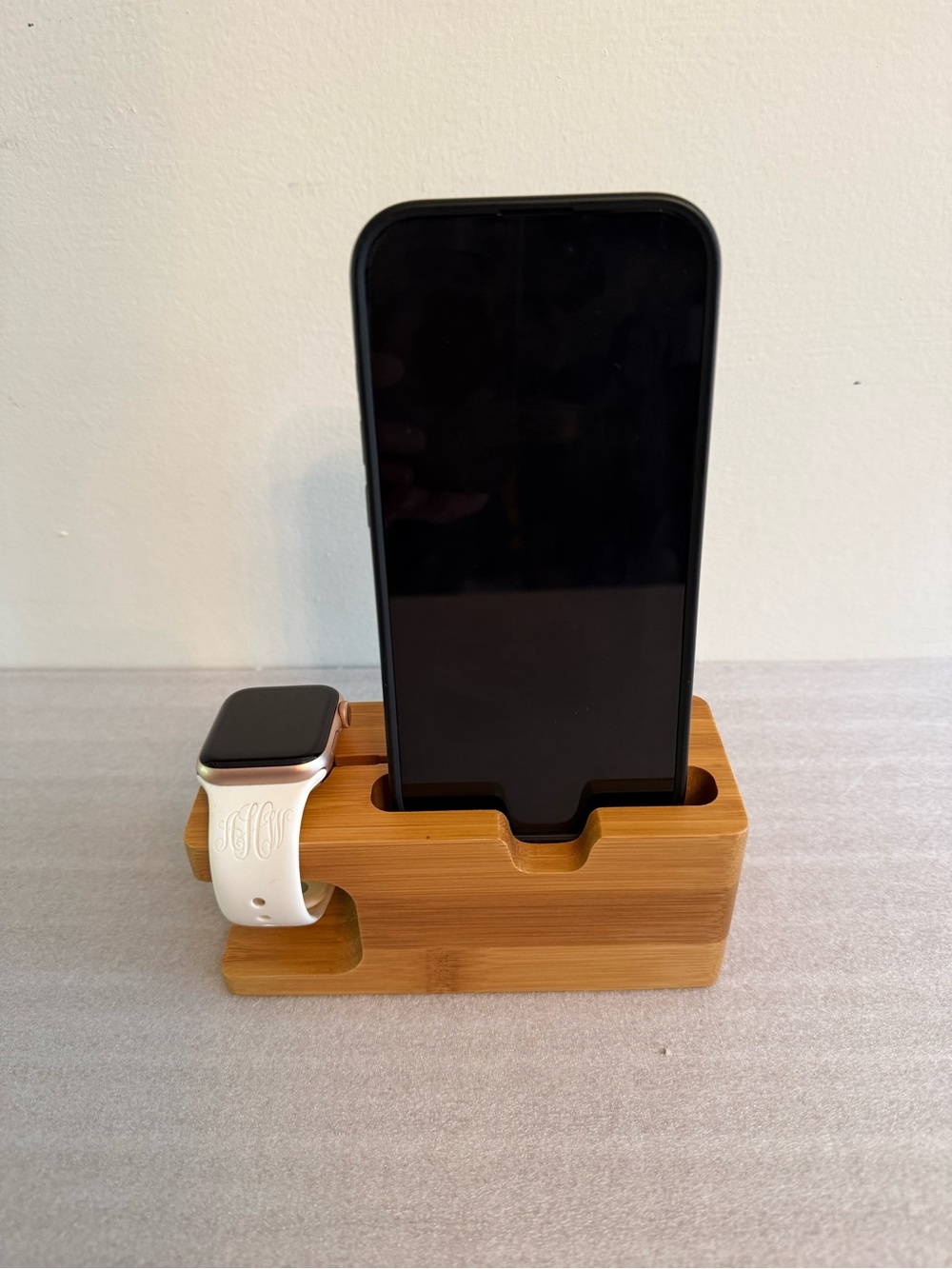 Bamboo IPhone/Watch Docking Station